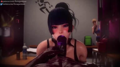 Nyotengu from DOA likes them all -3D HMV